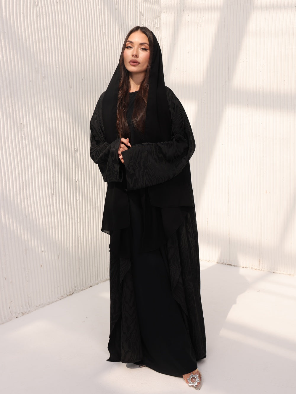 Abaya Zebra Noir