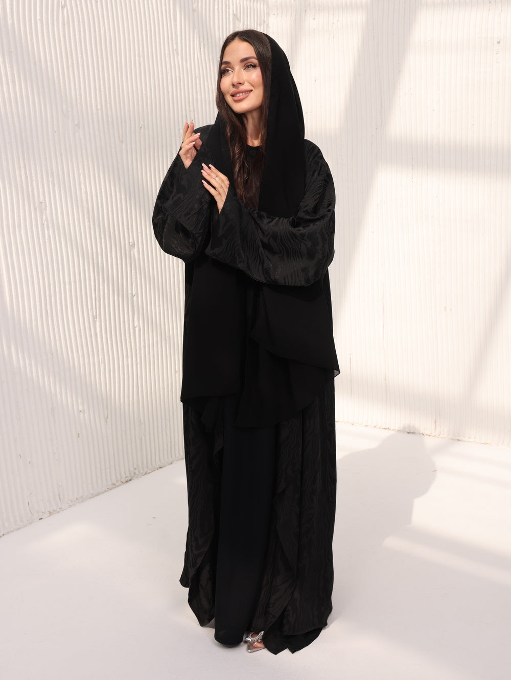 Abaya Zebra Noir