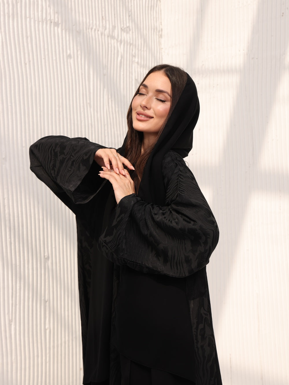 Abaya Zebra Noir