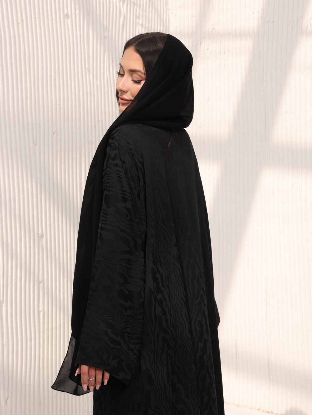 Abaya Zebra Noir