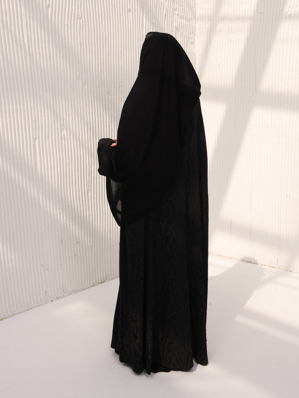 Abaya Zebra Noir