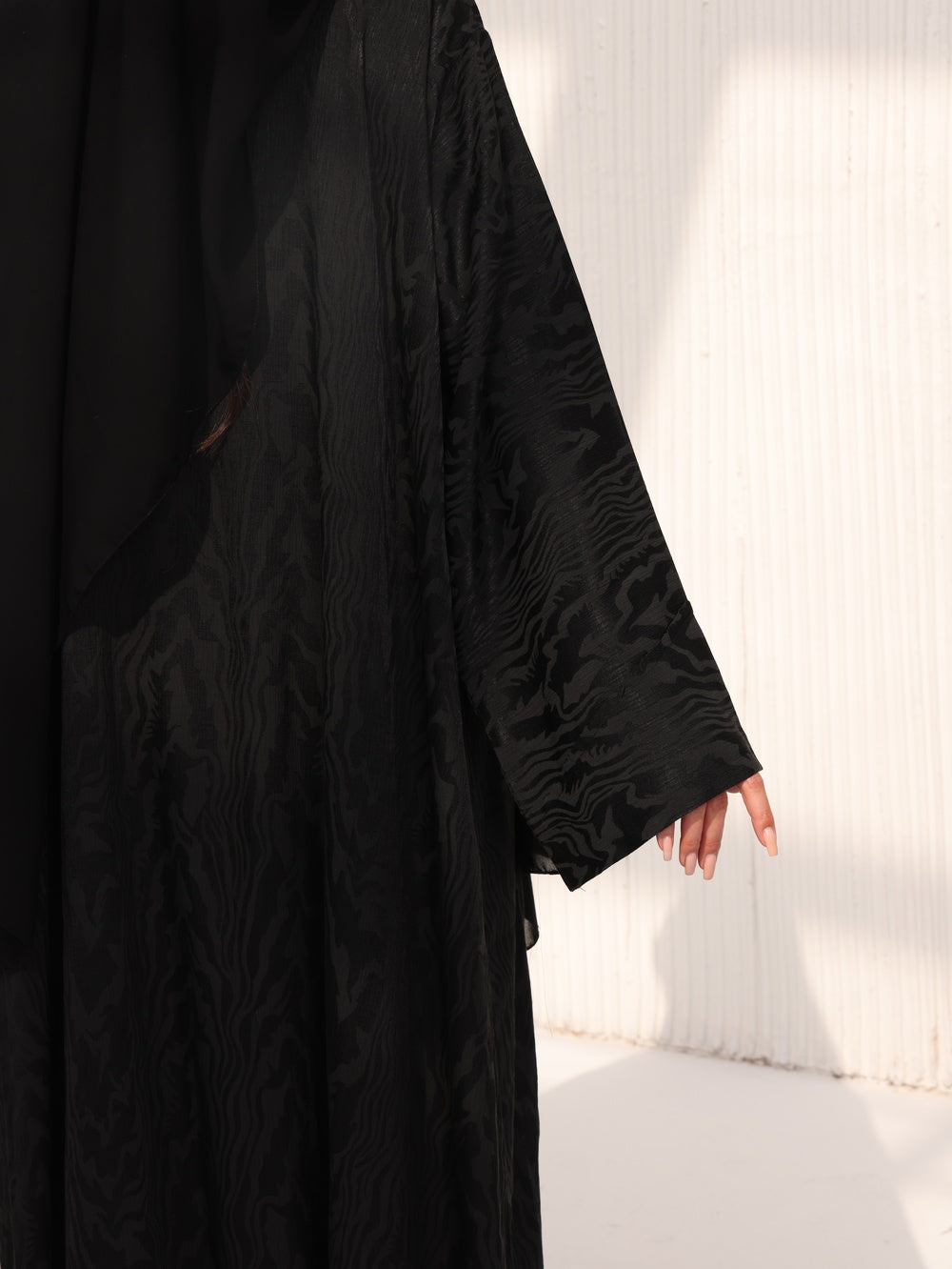 Abaya Zebra Noir