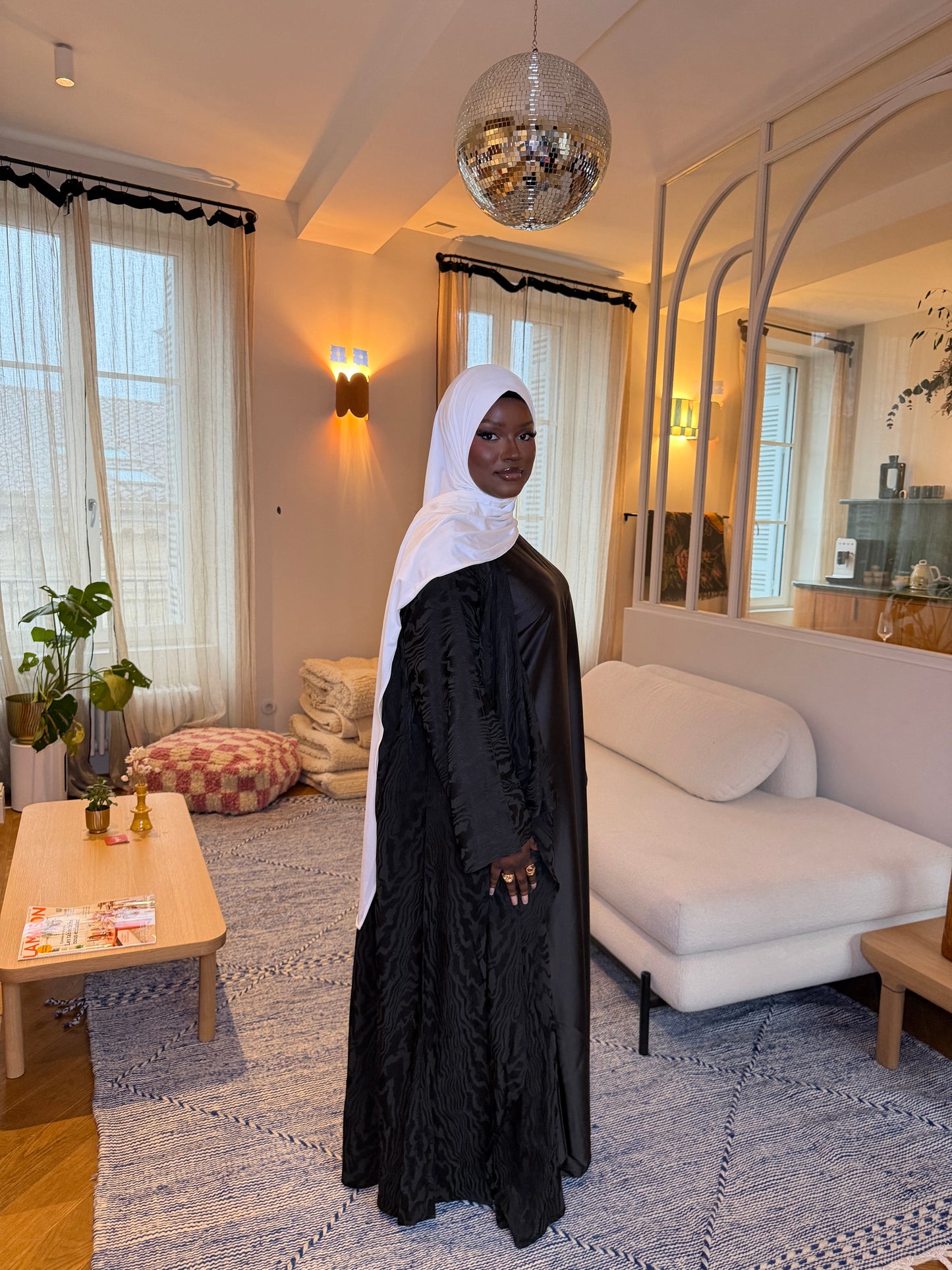 Abaya Zebra Noir & Sous Abaya