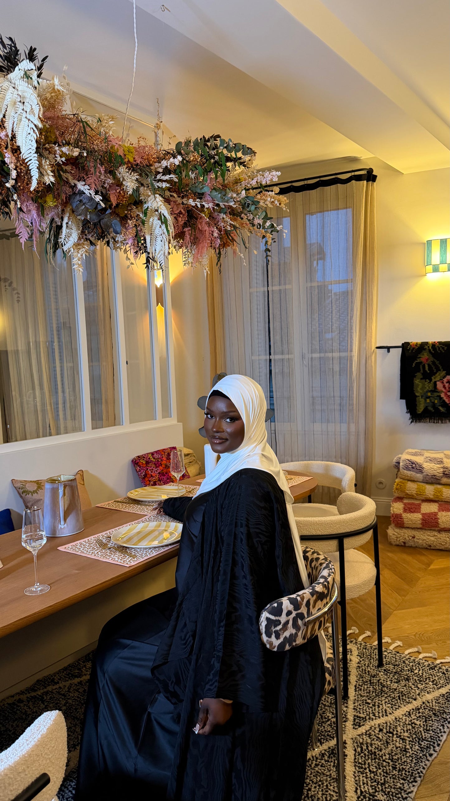 Abaya Zebra Noir & Sous Abaya