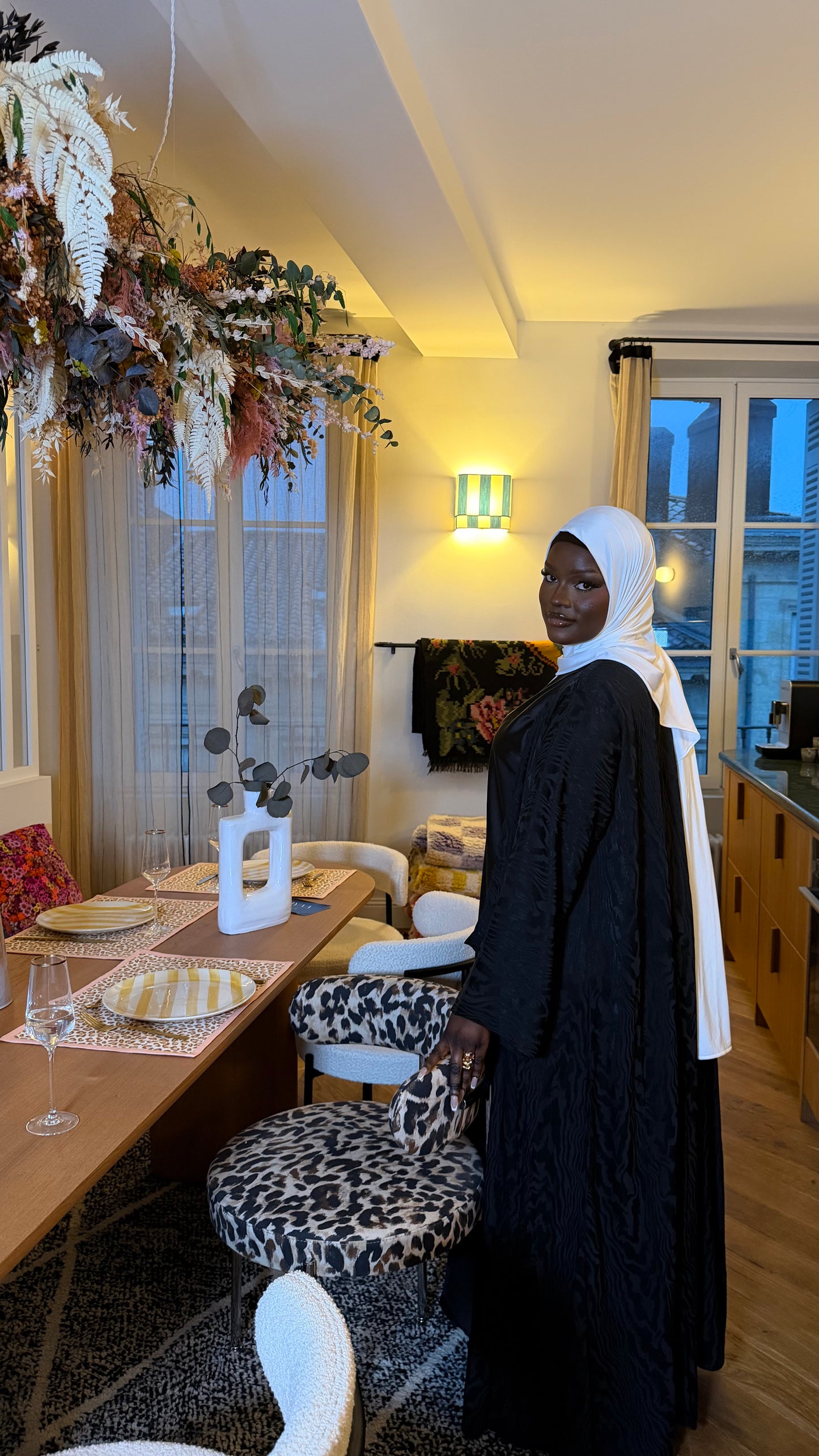 Abaya Zebra Noir & Sous Abaya